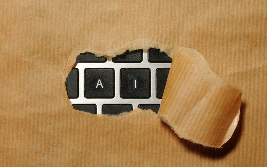 A piece of cardboard with a keyboard appearing through it